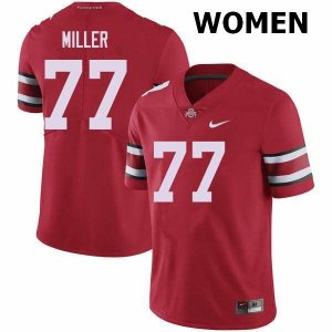 Women's Ohio State Buckeyes #77 Harry Miller Red Nike NCAA College Football Jersey Colors MBZ5144CP
